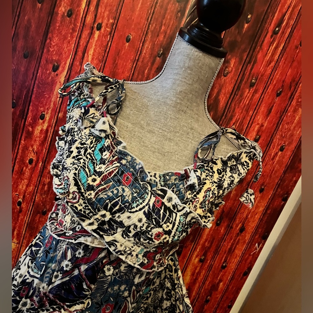 Anthropologie Smock Criss Cross Maxi Dress size XS NTW - Picture 6 of 11